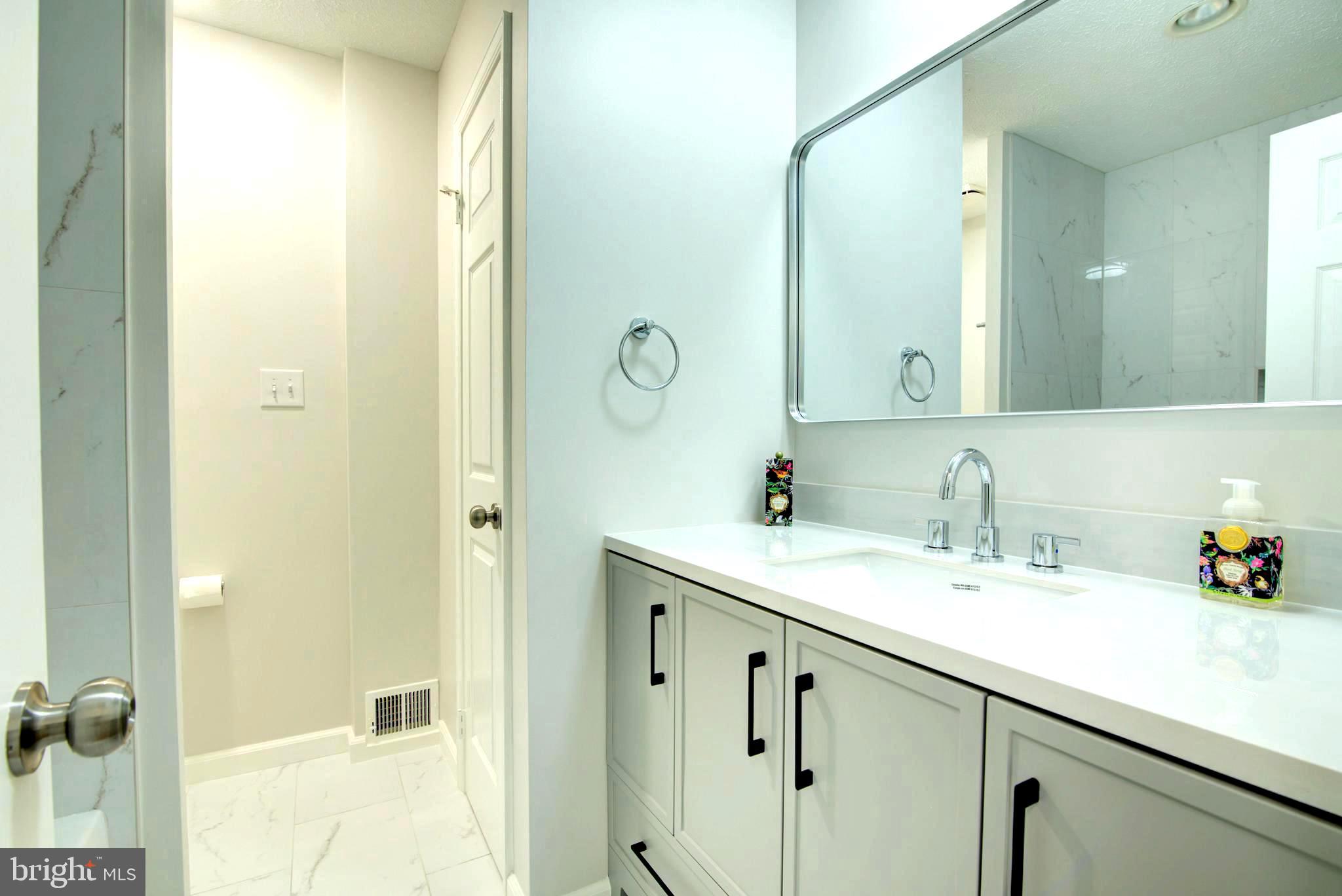 44 Carrollton Road Sterling, VA 20165 - Photo 48 of 68 Upper hall bath - new vanity w/ quartz counter top