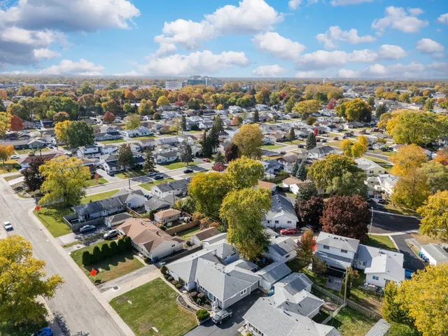 an aerial view of a city