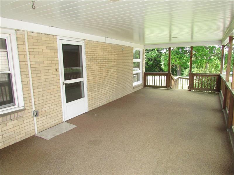 Large covered porch