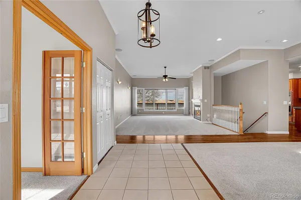 a view of kitchen living room