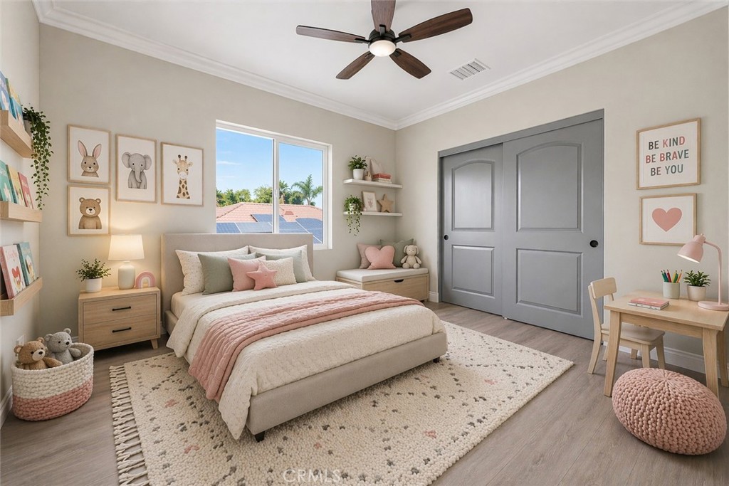 14388 Dove Canyon Drive Riverside, CA 92503 - Photo 17 of 38 a spacious bedroom with a bed and furniture