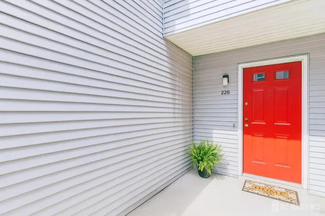 a view of a entryway door front of house