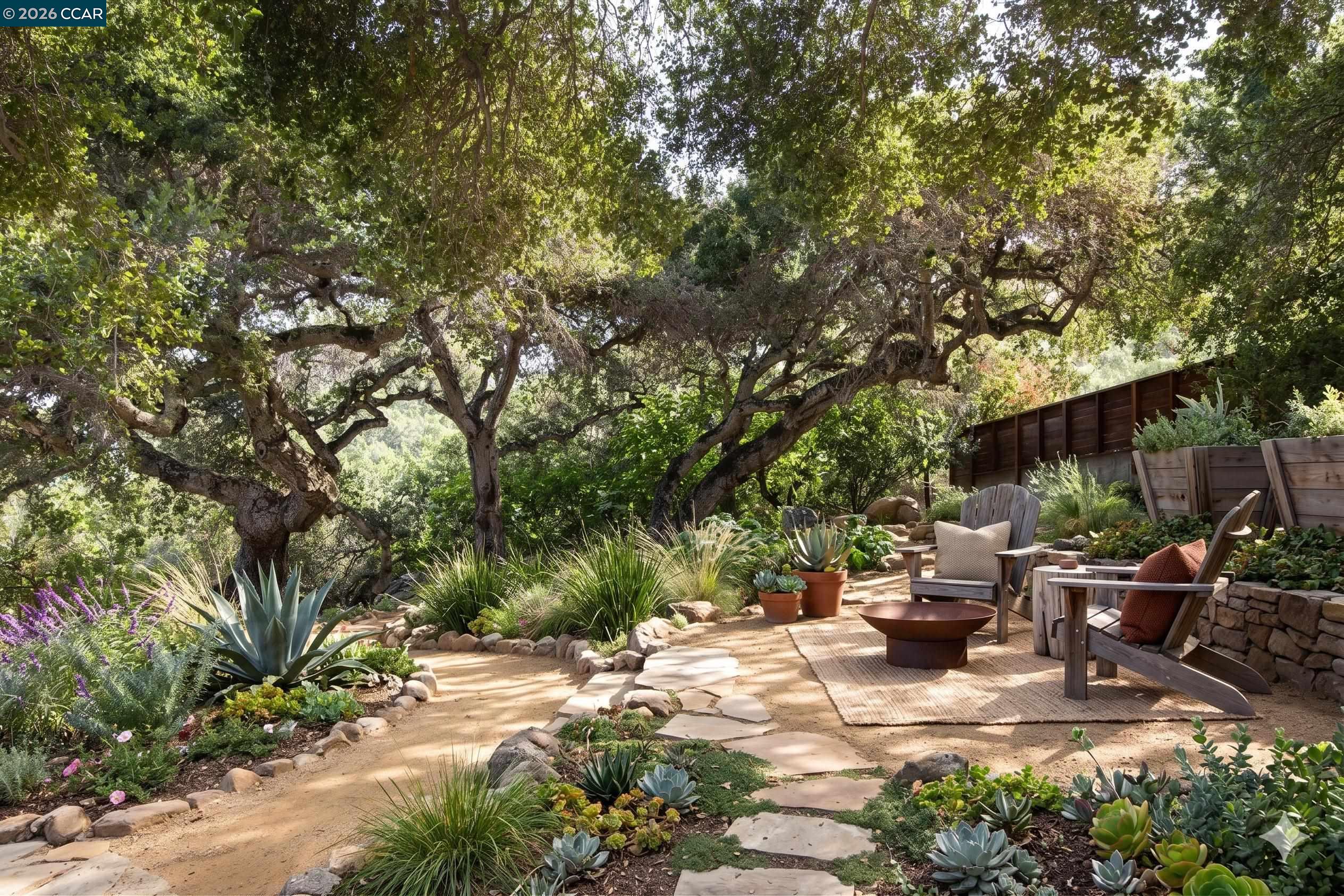 12 Marquard Road Carmel Valley, CA 93924 - Photo 5 of 36 This image has been digitally altered using AI to showcase potential landscaping and outdoor living concepts. It does not represent the current physical state of the property.