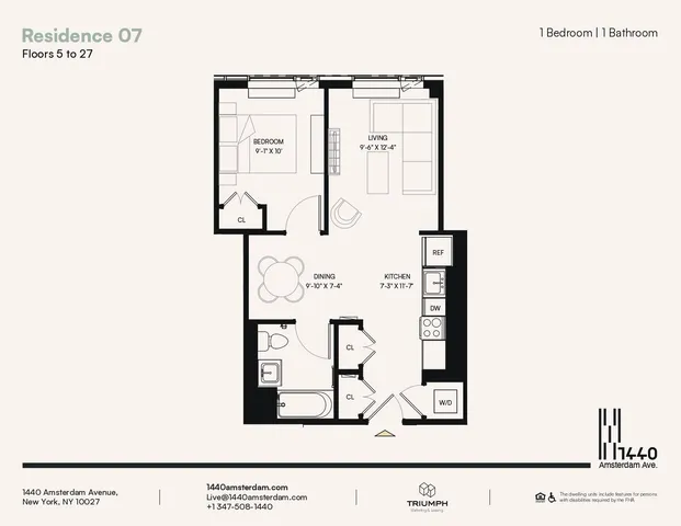 $3,725 | 1440 Amsterdam Avenue, Unit 1721 | Manhattanville