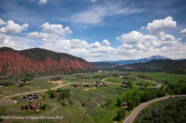 a view of a lake with a houses