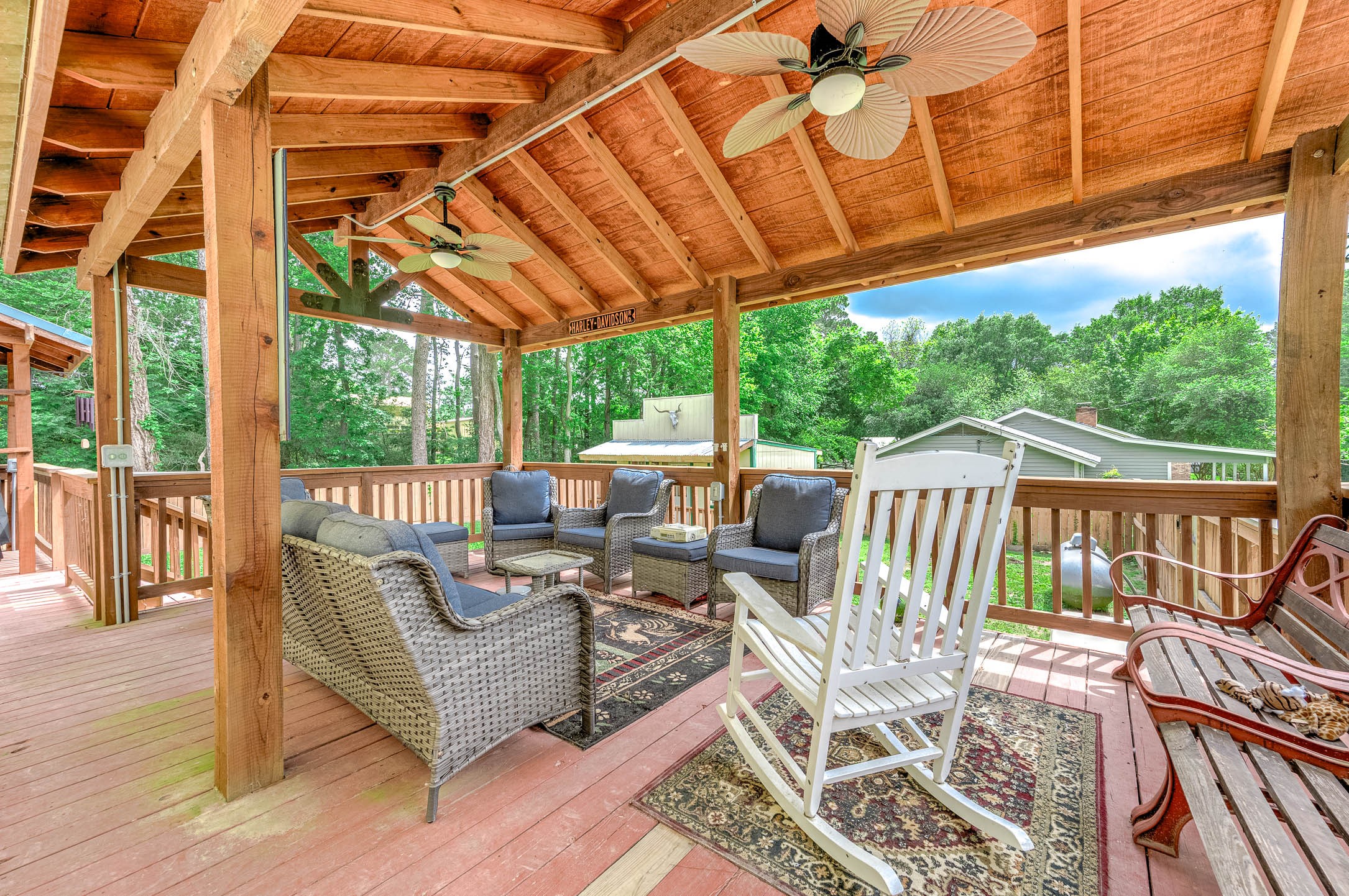 100 Magnolia Place Coldspring, TX 77331 - Photo 32 of 50 a view of a patio on the deck