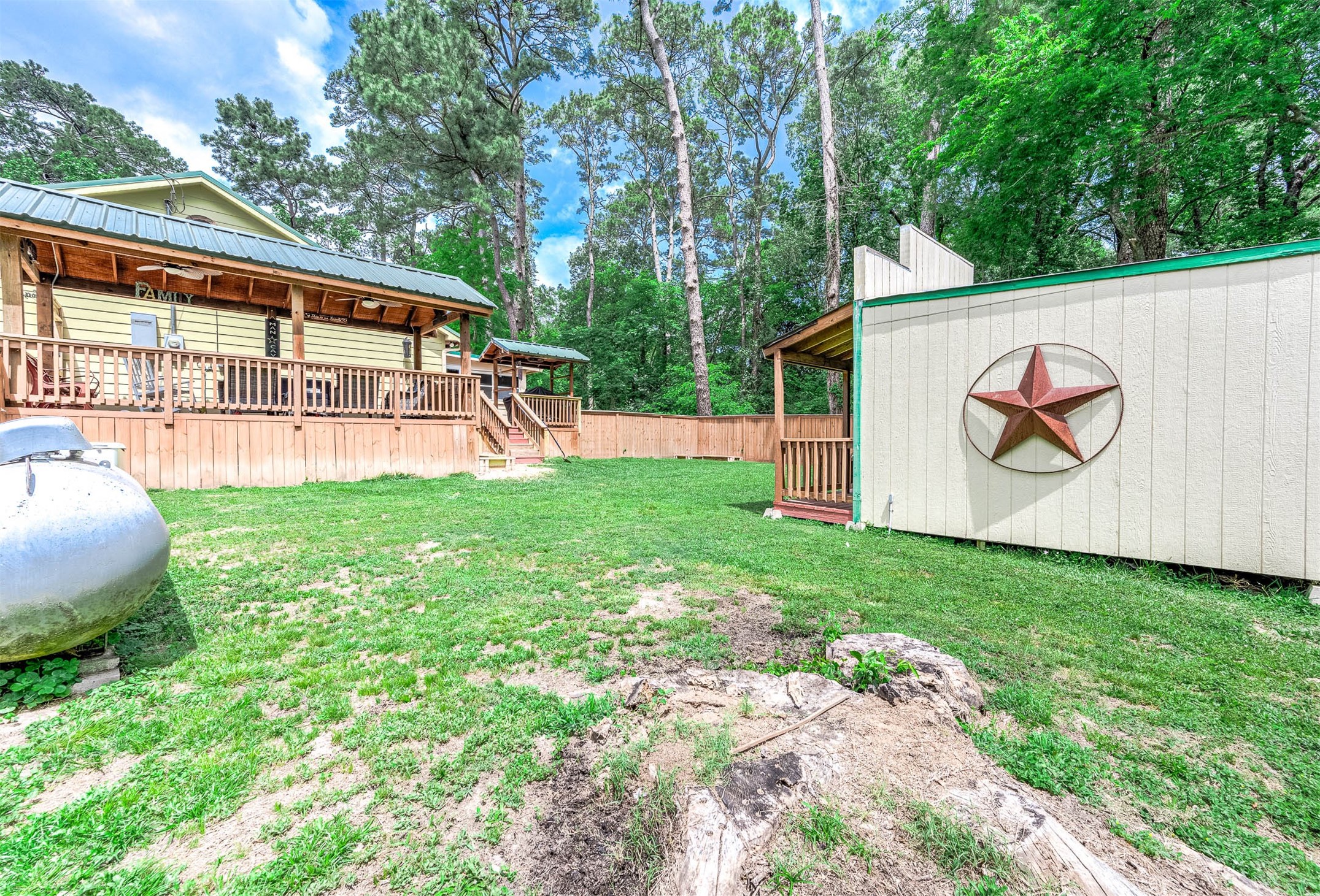 100 Magnolia Place Coldspring, TX 77331 - Photo 36 of 50 a view of a house with backyard