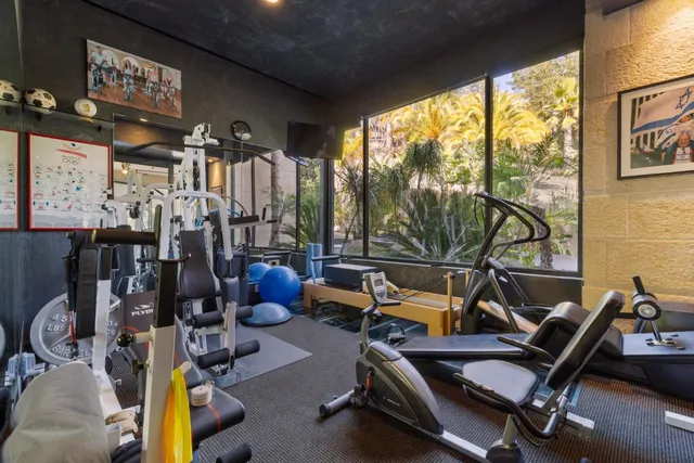 a car parked in a garage