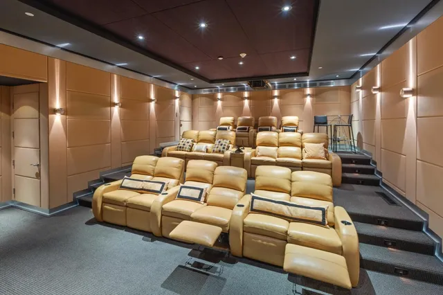 a view of a swimming pool with a backyard