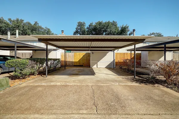 a view of outdoor space garage and yard