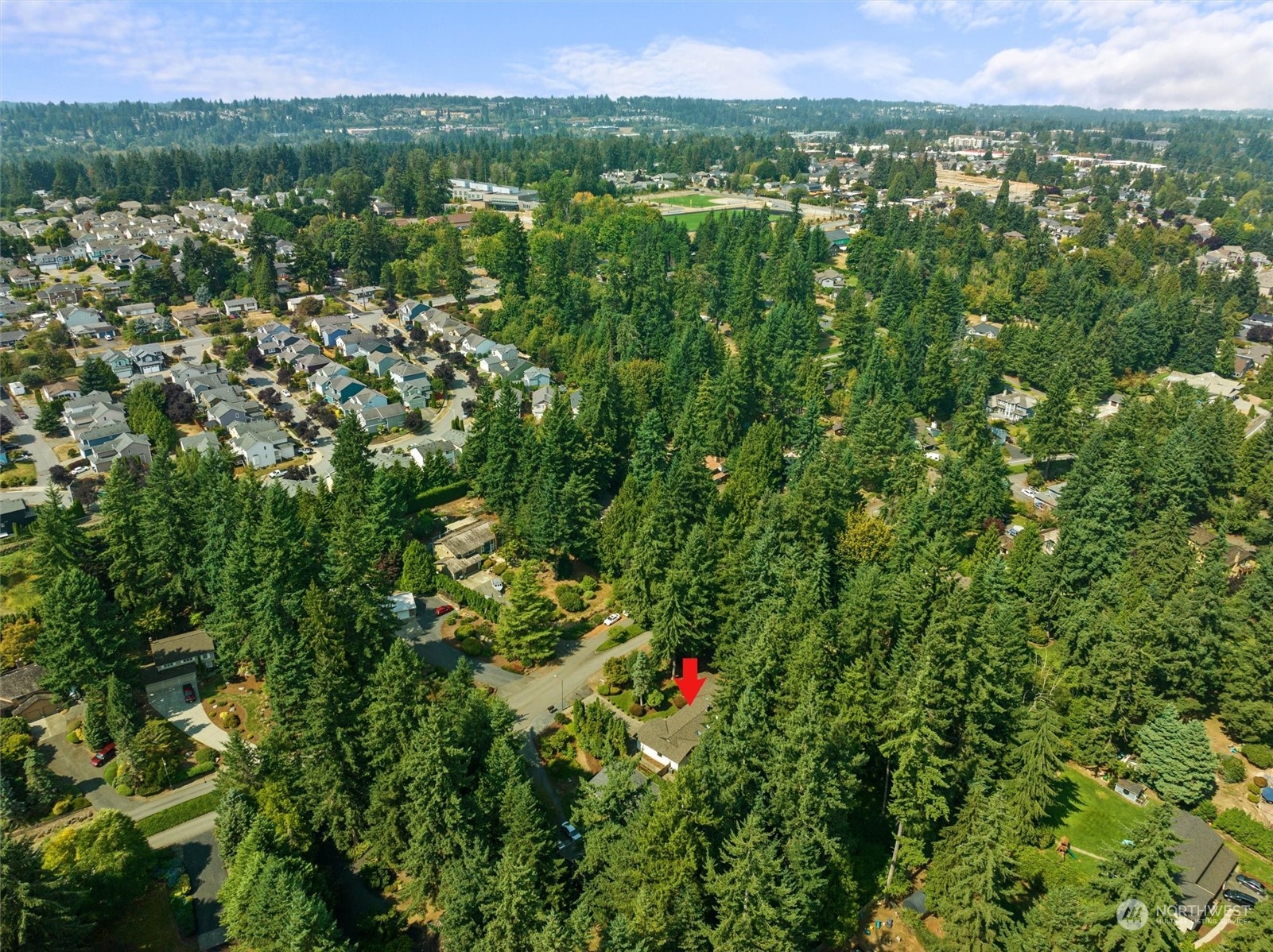 17631 7th Avenue West Bothell, WA 98012 - Photo 33 of 38 a view of a city with lush green forest