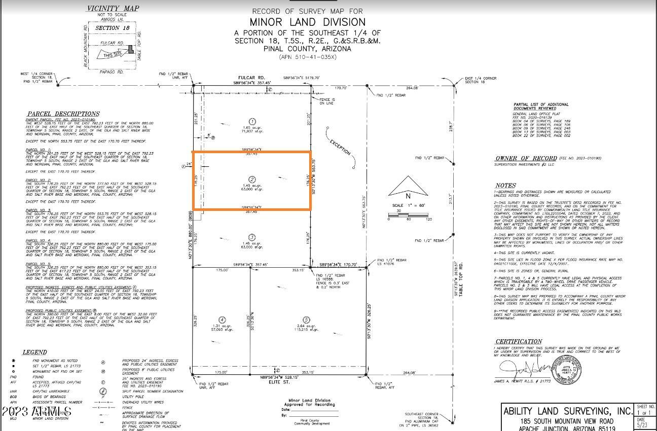 0 West Fulcar Road, Unit 2 Maricopa, AZ 85139 - Photo 1 of 1 Fulcar survey 2