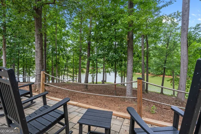 a view of backyard with green space