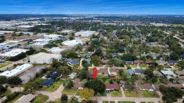 an aerial view of a city