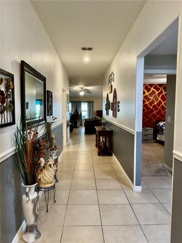 a view of a lobby with furniture