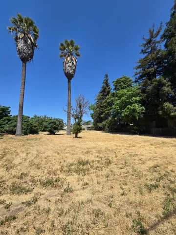 a view of a street with yard