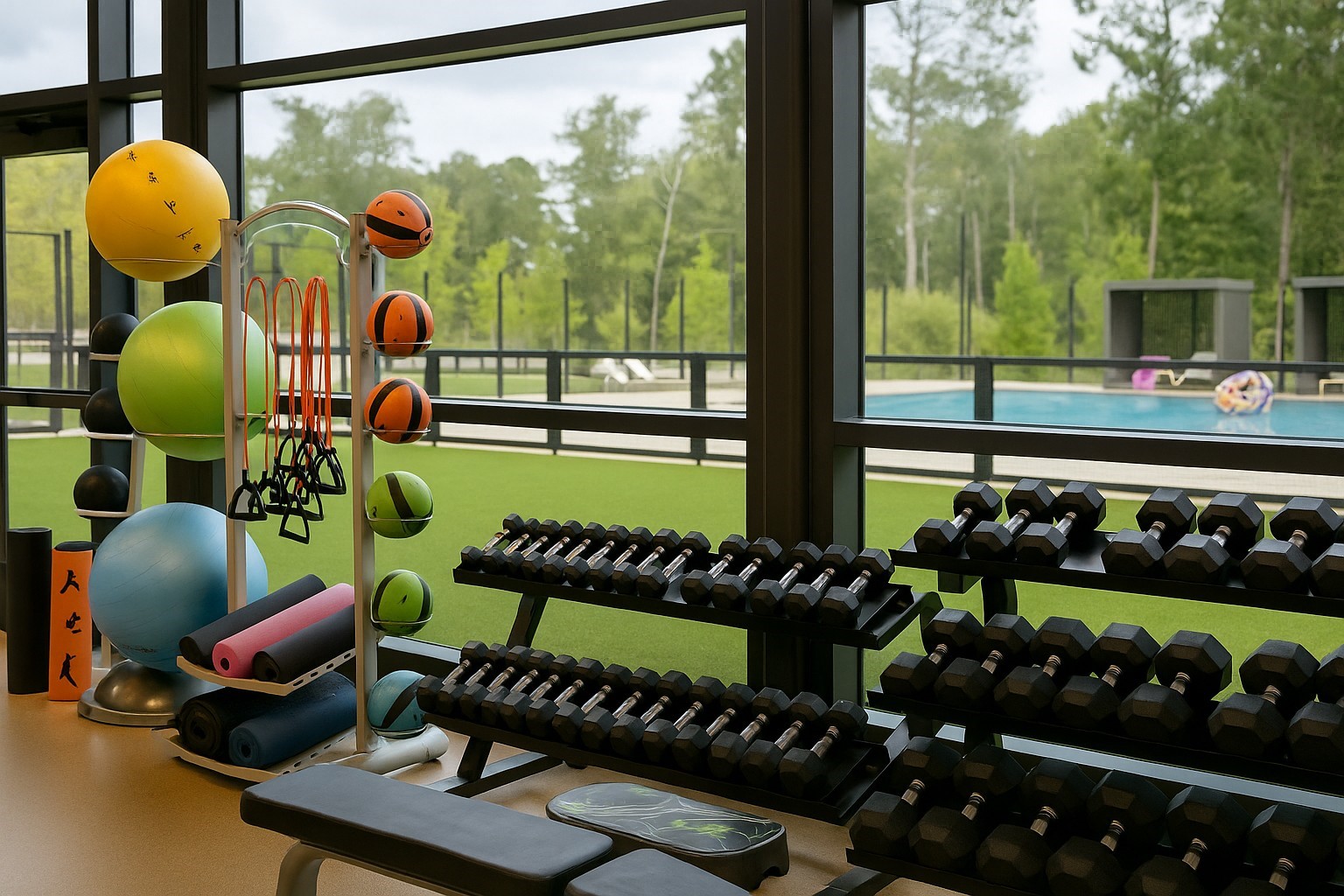 107 Yellow Perch Way Conroe, TX 77318 - Photo 39 of 44 Residents of The Woodlands Hills enjoy access to a community fitness center offering modern equipment and an inviting workout environment.