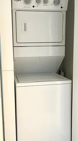 a close view of washer and dryer