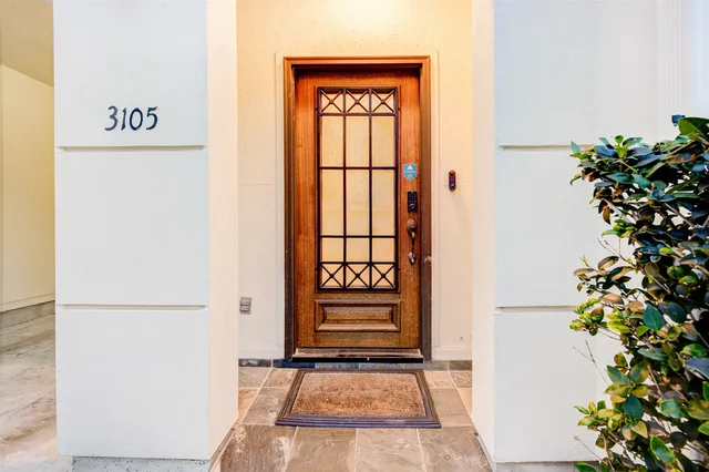 a view of a door front of house