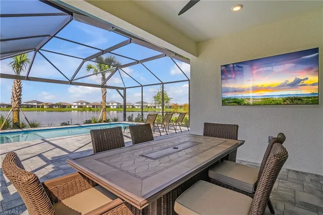 a outdoor space with furniture