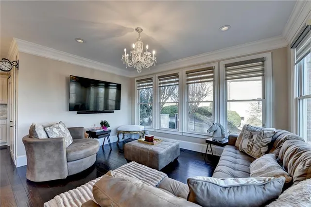 a living room with furniture and a couch