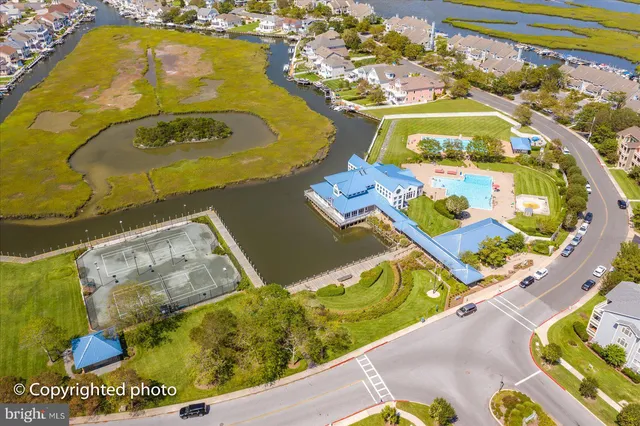 a view of a lake with a city