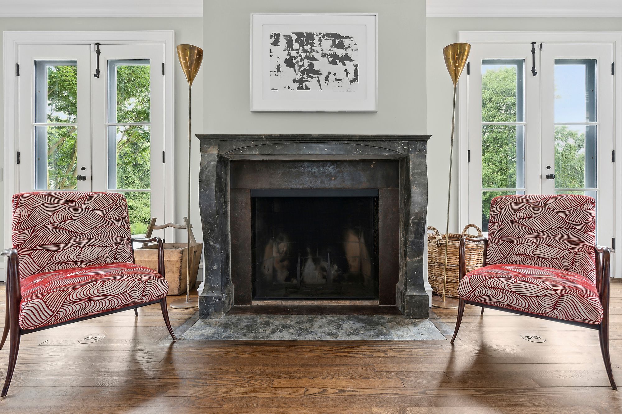 153 Egypt Lane East Hampton, NY 11937 - Photo 11 of 47 a living room with furniture and a fireplace