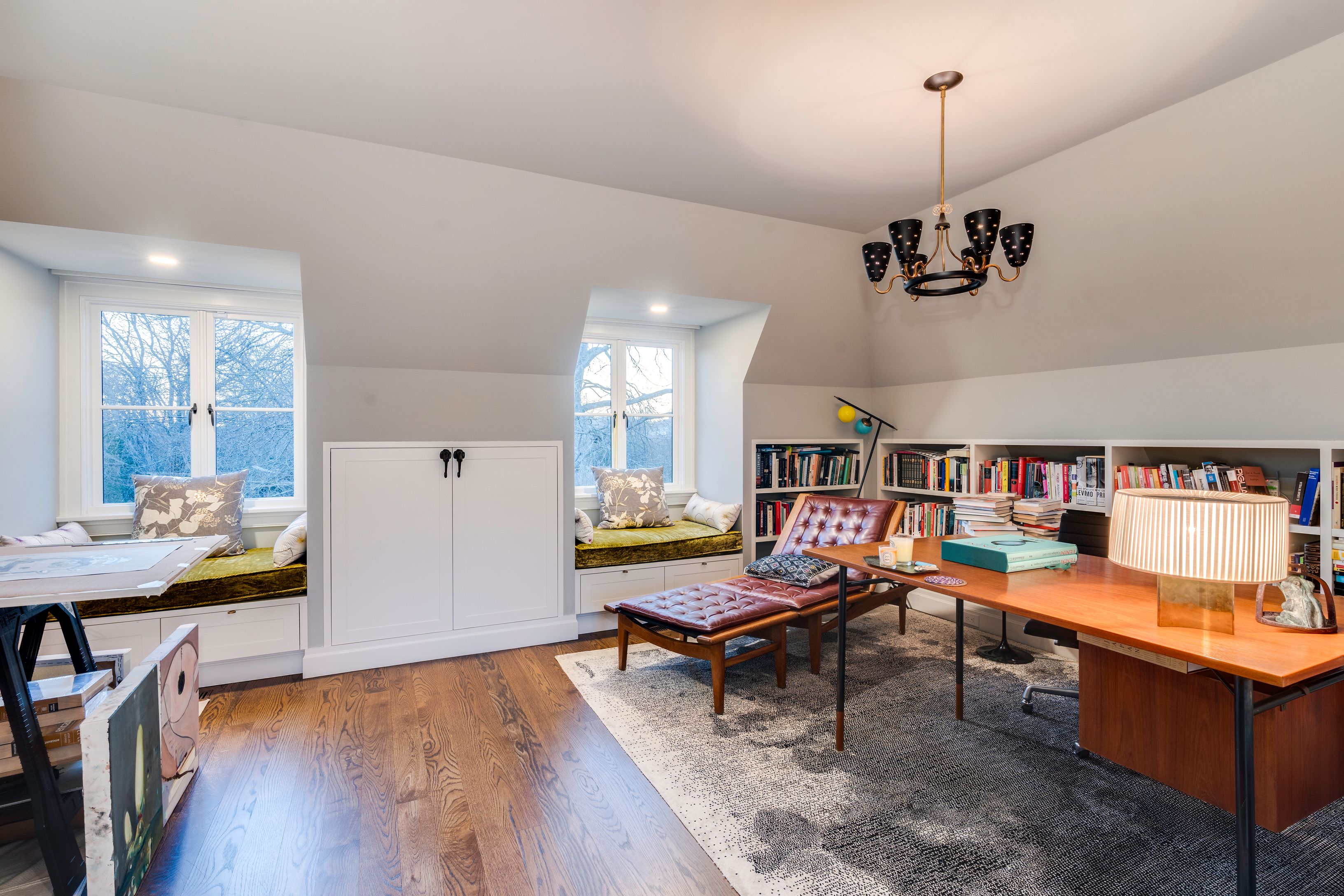 153 Egypt Lane East Hampton, NY 11937 - Photo 28 of 47 a reading room with furniture and wooden floor