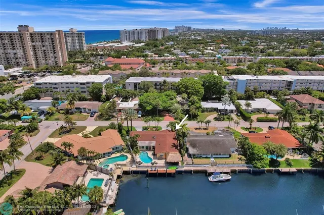 an aerial view of multiple house