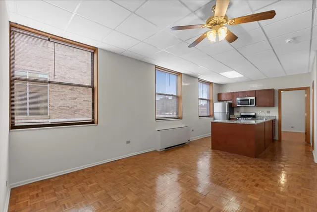 a view of kitchen and window