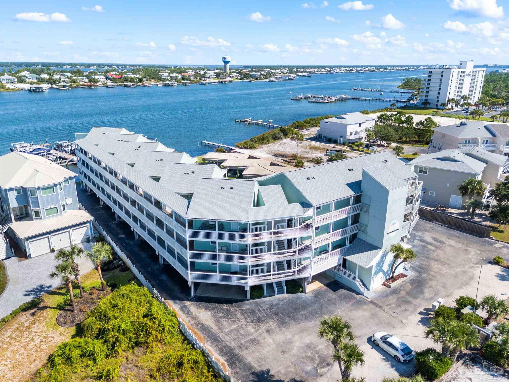 a view of a city with an ocean