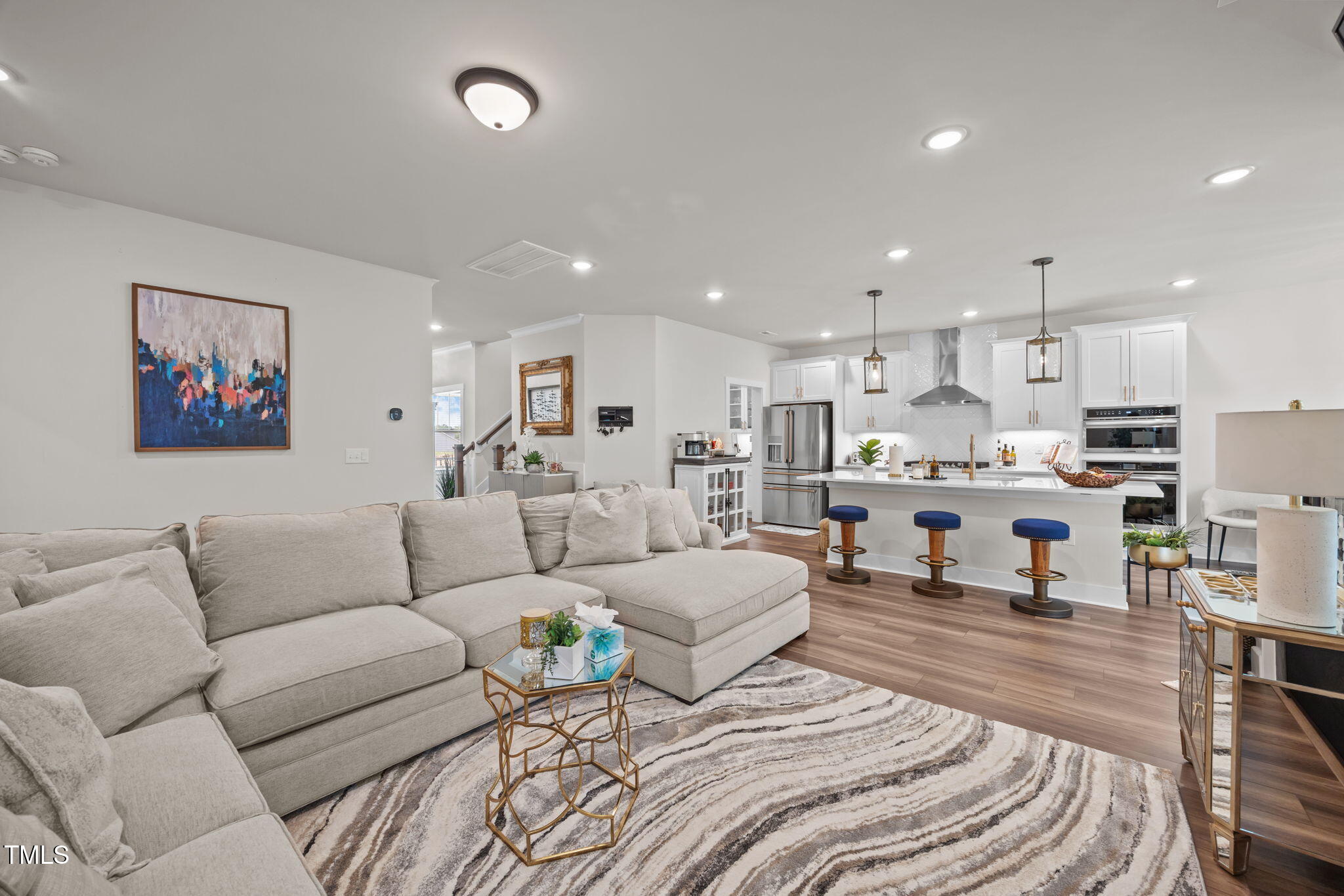 232 Duncan Crk Road Lillington, NC 27546 - Photo 6 of 33 a living room with furniture and kitchen view