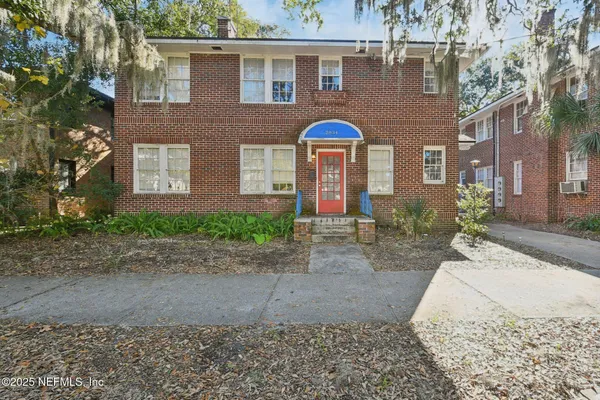 a front view of a house