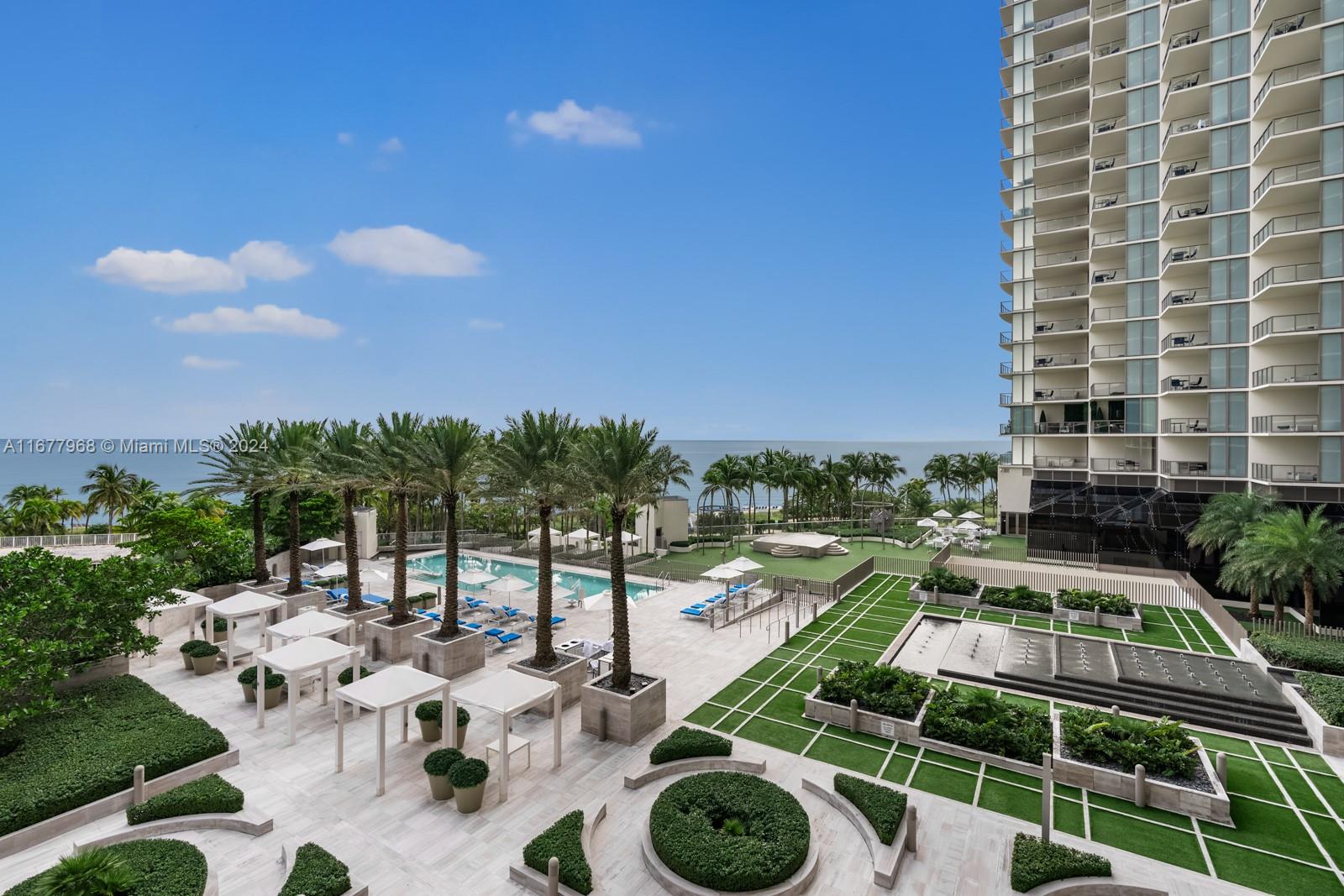 9705 Collins Avenue, Unit 501N Bal Harbour, FL 33154 - Photo 25 of 30 a view of yard with patio