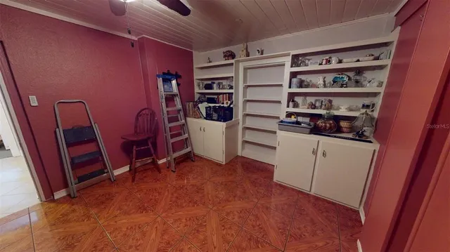 a view of a storage & utility room with stuff