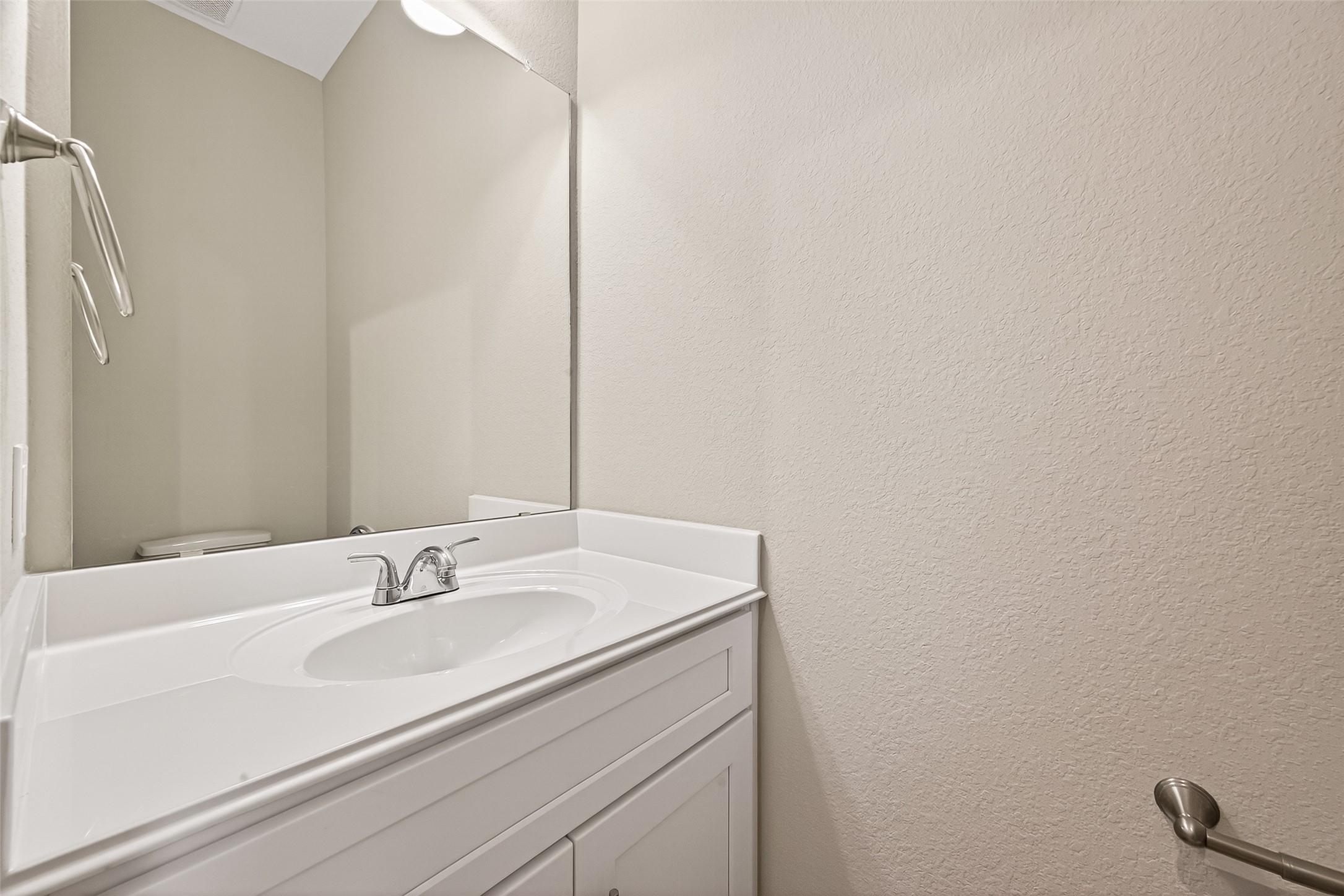 3514 Runnels Street, Unit B Houston, TX 77003 - Photo 12 of 39 Half bath includes a nice cabinet and countertop space.