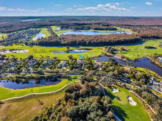 a view of a swimming pool and an outdoor space