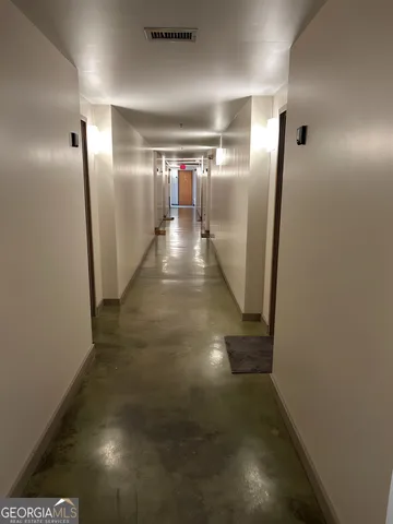 a view of building with windows