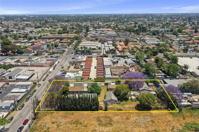 an aerial view of a city