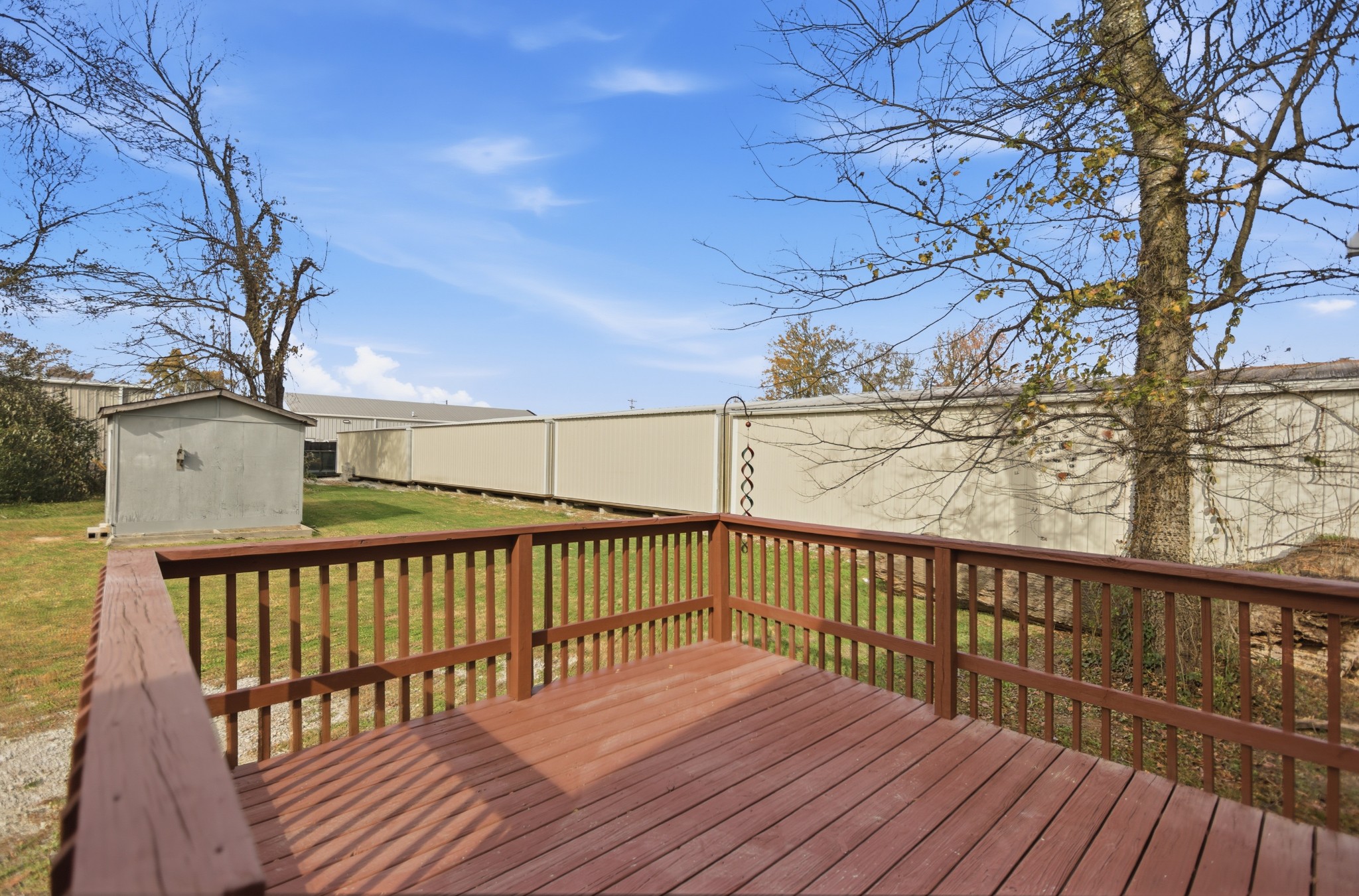 206 Weaver Street Tullahoma, TN 37388 - Photo 33 of 40 a view of wooden balcony with wooden floor and fence