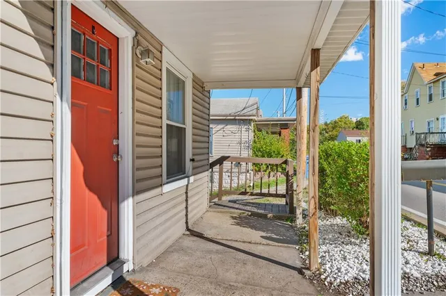 a view of balcony with stairs