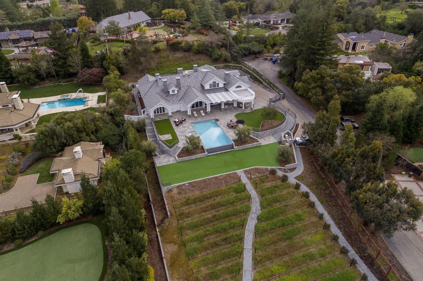 14966 Sobey Road Saratoga, CA 95070 - Photo 8 of 60 an aerial view of residential houses with outdoor space