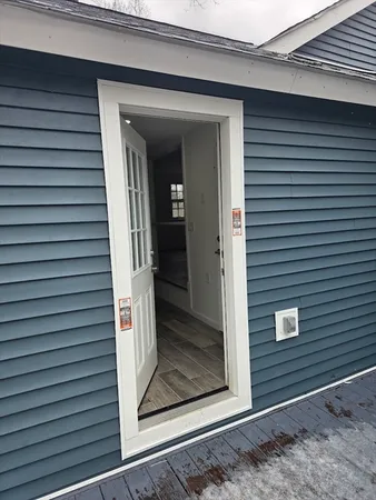 a view of a door of a house