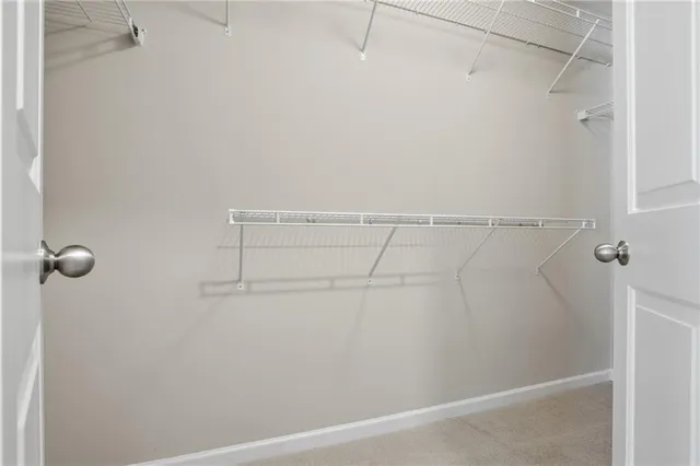 a view of small space with racks on the wall