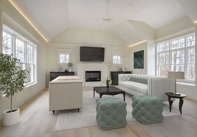 a view of livingroom with windows