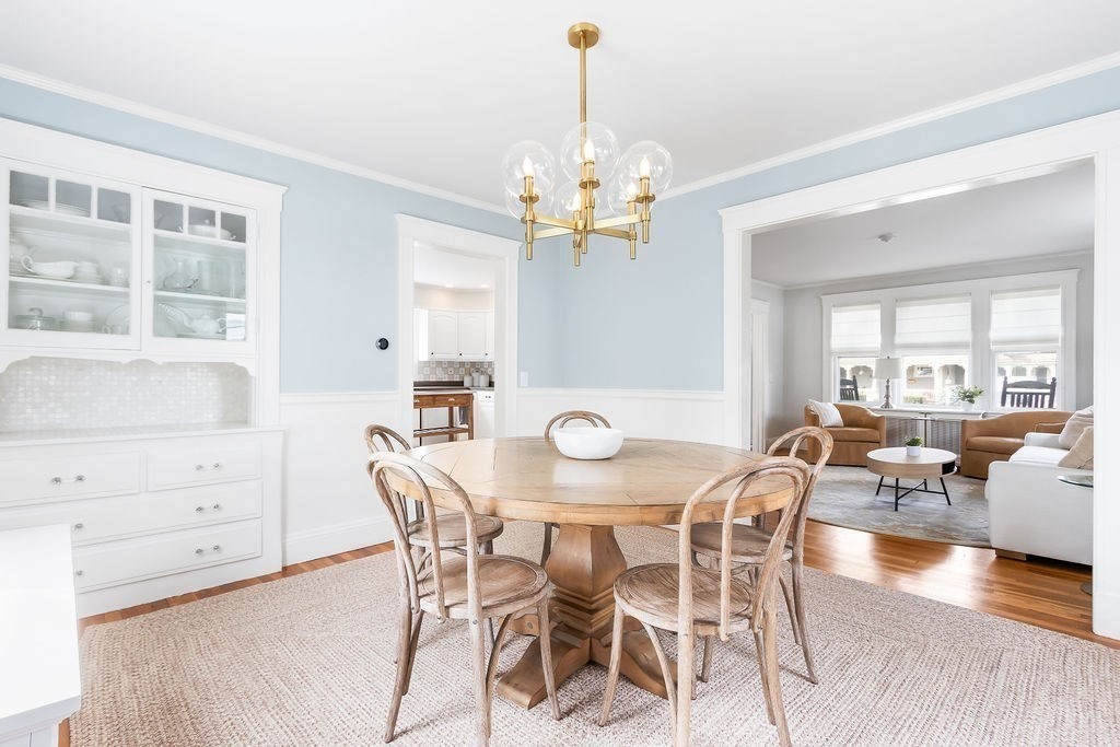 62 Grant Street Needham, MA 02492 - Photo 4 of 24 a view of a dining room with furniture window and wooden floor