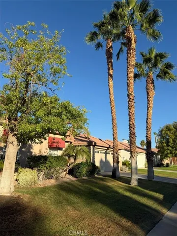 a view of a porch with seating space
