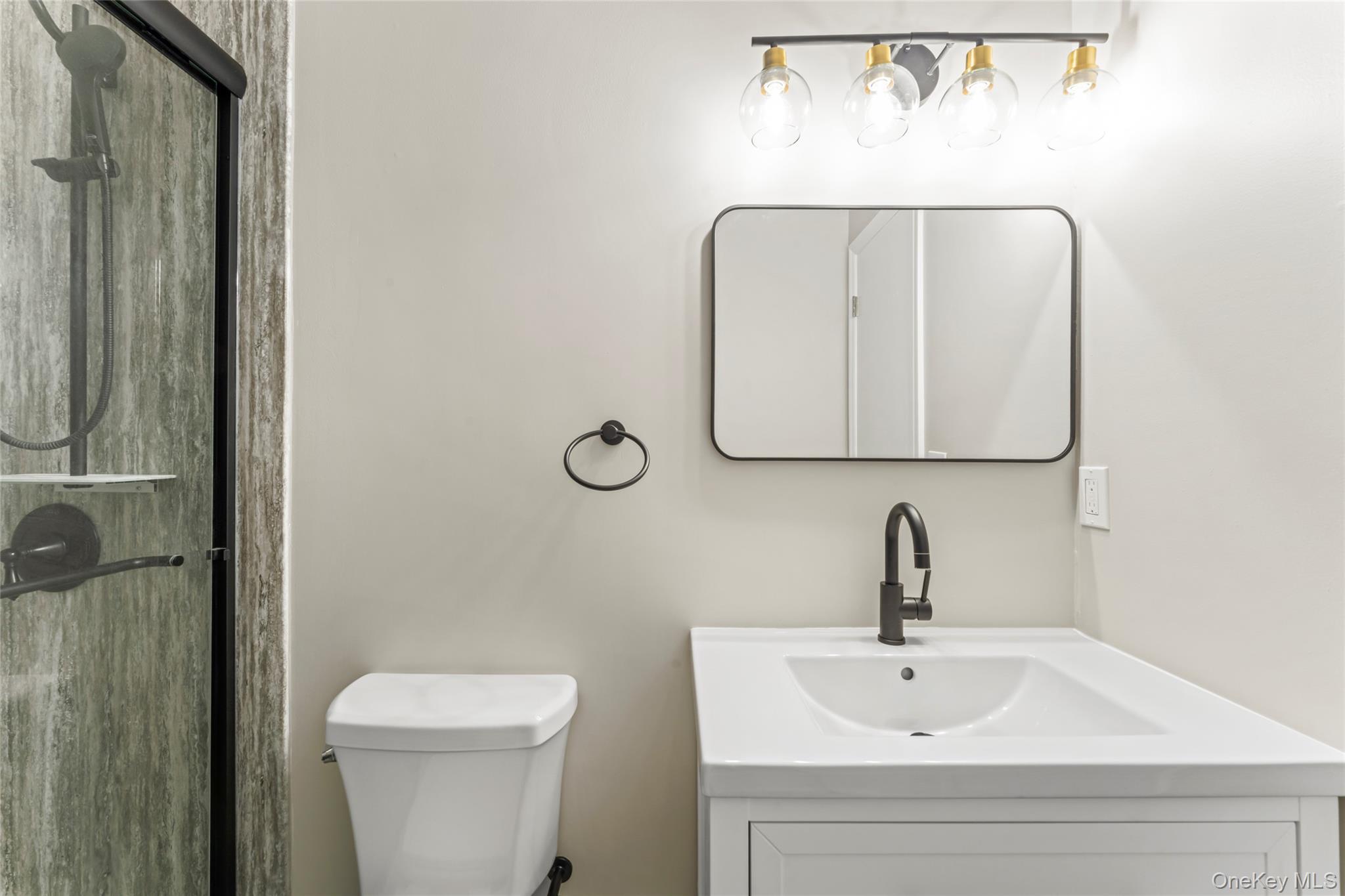 99 Evan Road Warwick, NY 10990 - Photo 15 of 27 a bathroom with a toilet sink and mirror