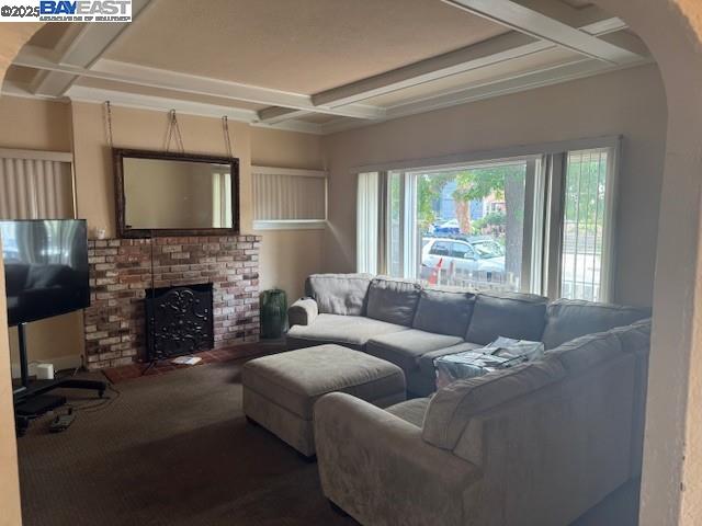 1009 Addison Street Berkeley, CA 94710 - Photo 4 of 34 a living room with furniture a large window and a fireplace