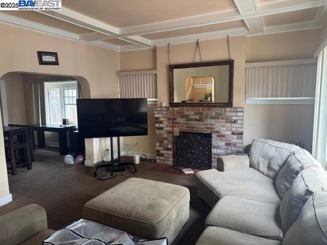 1009 Addison Street Berkeley, CA 94710 - Photo 5 of 34 a living room with furniture a flat screen tv and a fireplace
